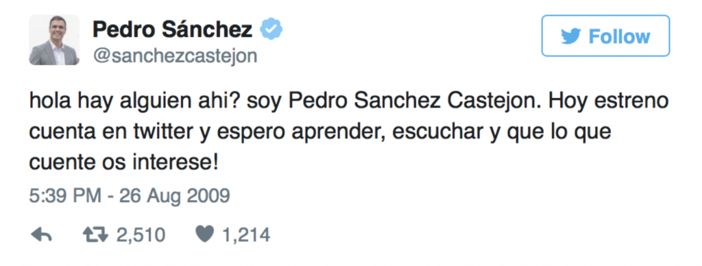 tuit Pedro Sánchez
